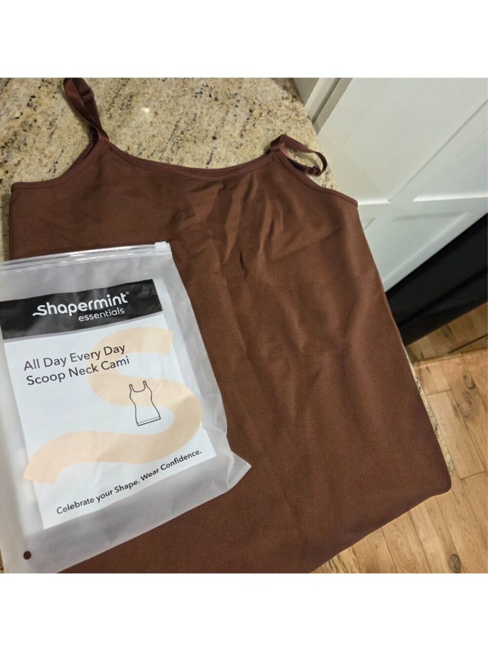 New! Shapermint Empetua Women’s All Day Everyday Scoop Neck Cami Brown Size 2X